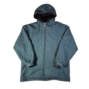 (S) Vintage Express Quilted Jacket w/ Faux Fur Lined Hood